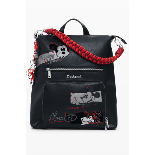 Desigual Schwarzer Polyethylen-Rucksack für Frauen