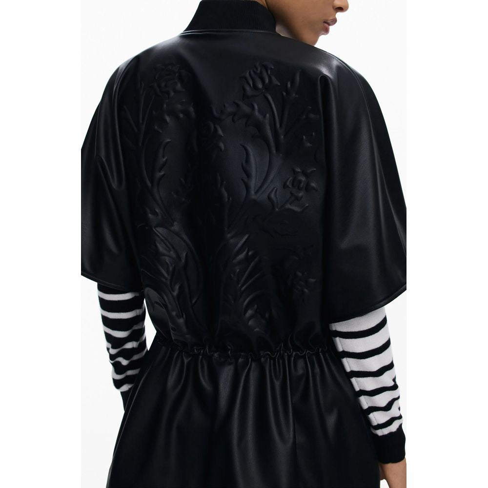 Desigual Schwarzer Polyethylen-Poncho für Frauen