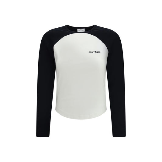 Courrèges T-Shirt mit Kreis-Kontrast