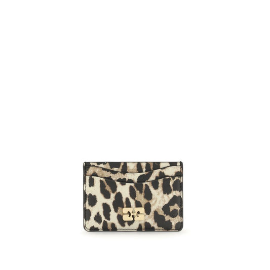 Ganni Leopard Bou Kartenhalter