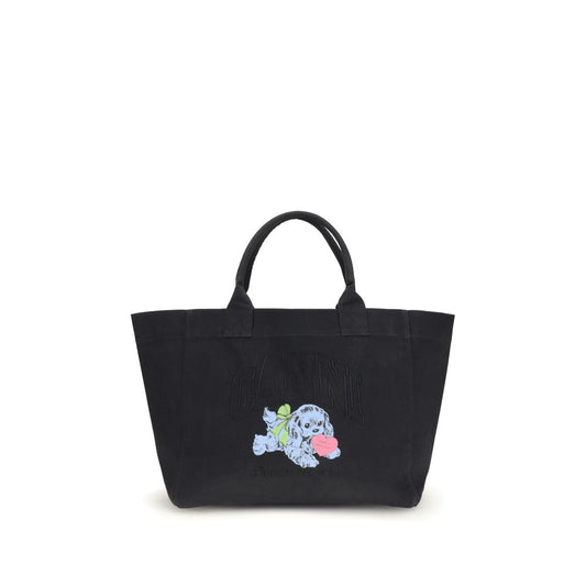Ganni SHOPPER XXL TASCHE HUND DRUCK
