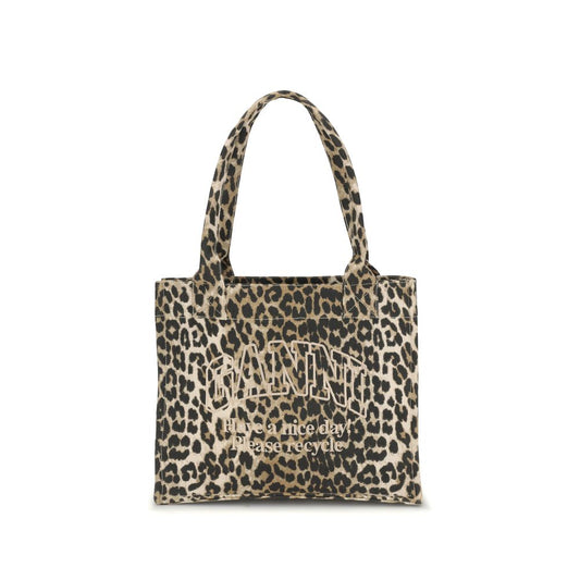 Ganni Tote Tasche mit Leopardenmuster