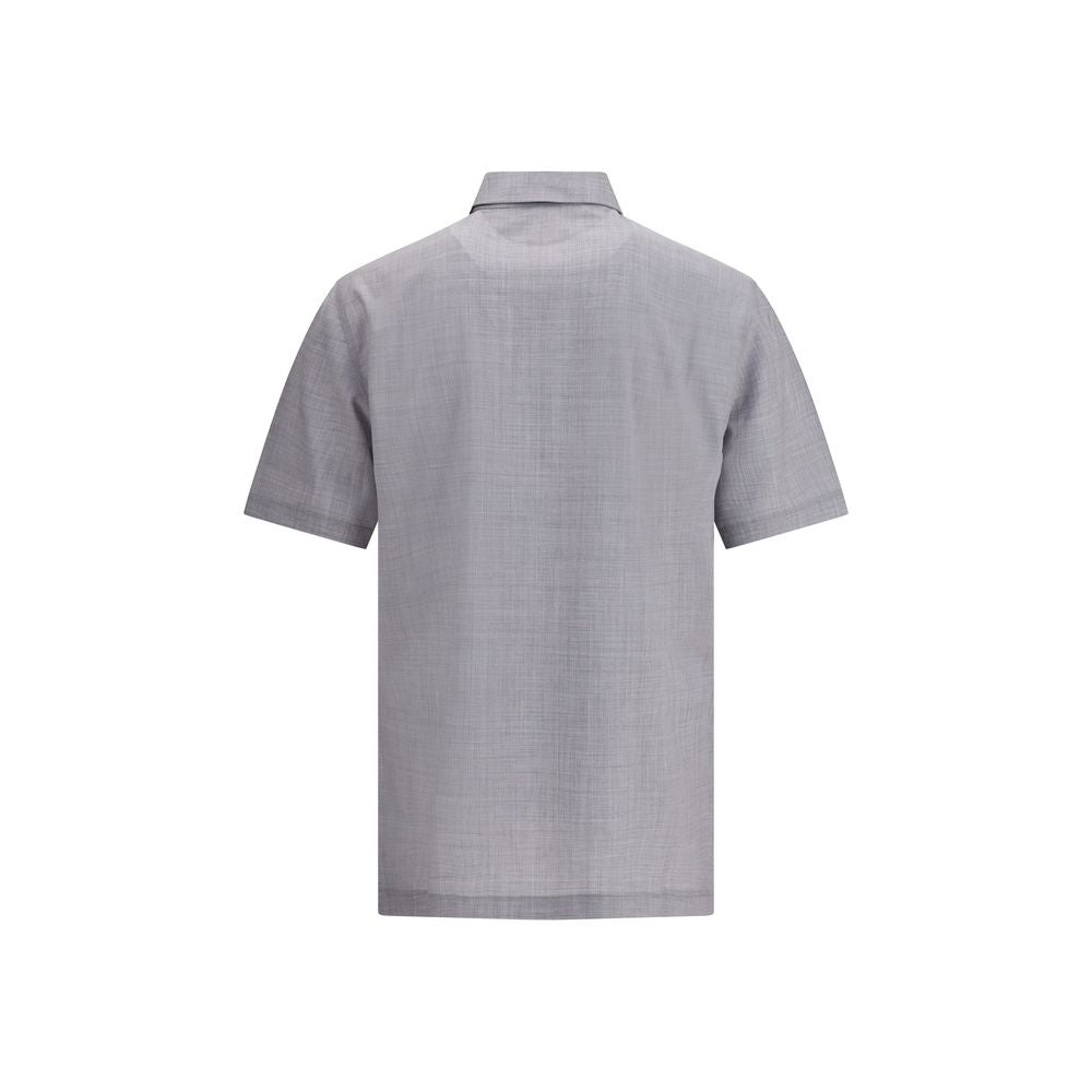 Brunello Cucinelli Schurwoll-Popeline-Polohemd