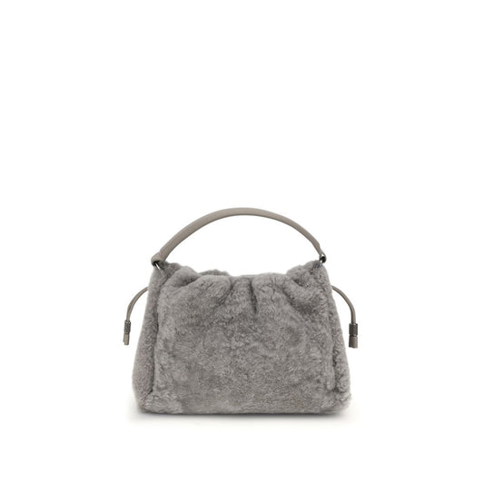 Brunello Cucinelli Kleine Mellow-Umhängetasche aus Shearling
