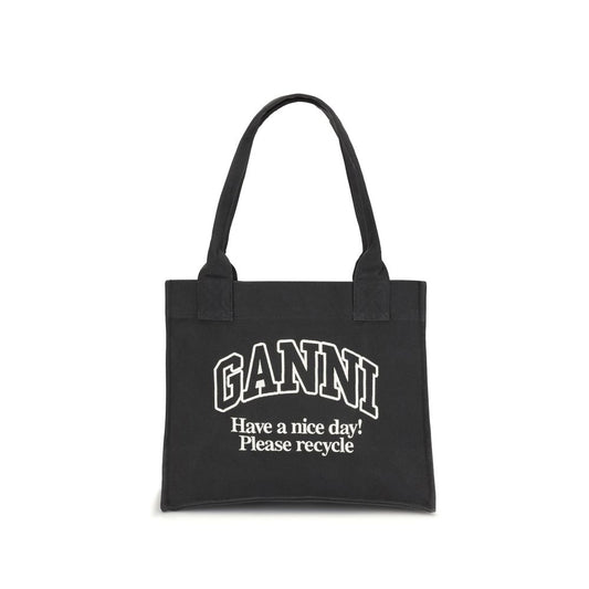 Ganni Logo Canvas Tragetasche
