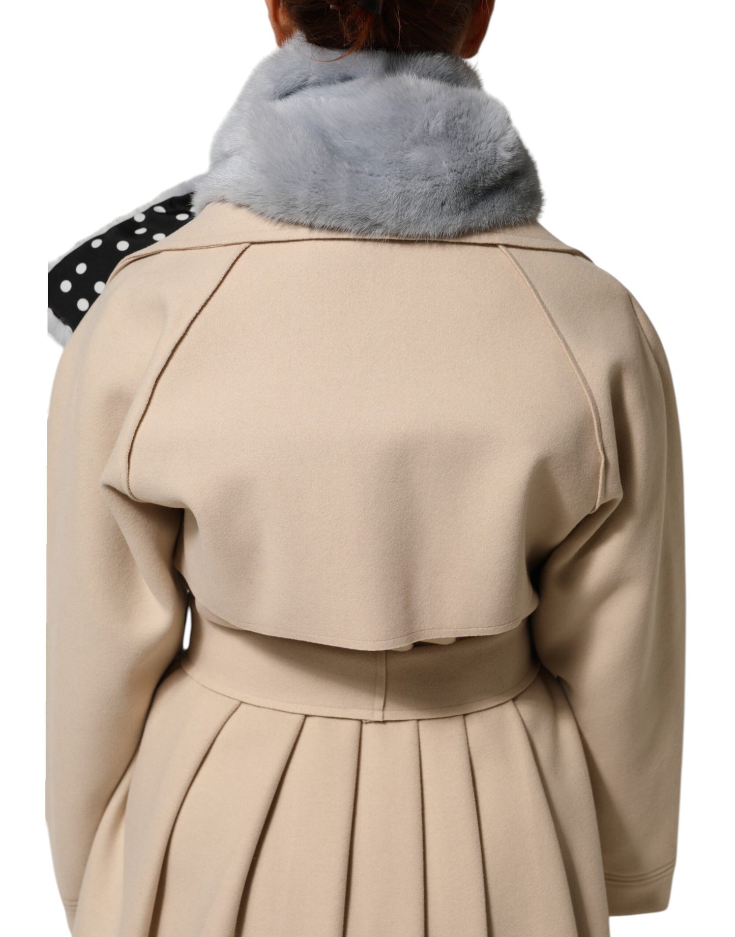 Dolce & Gabbana Pulverblauer Nerzpelz-Halswärmer-Schal