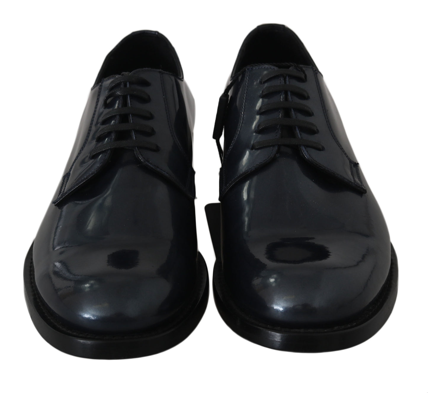Dolce & Gabbana Blaue Leder Derby Kleid Formelle Schuhe